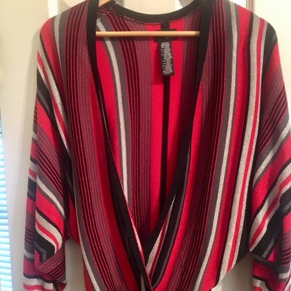 Sparkly Multi Color Stripe Sweater - Picture 1 of 3